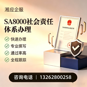肇庆SA8000社会责任体系认证服务